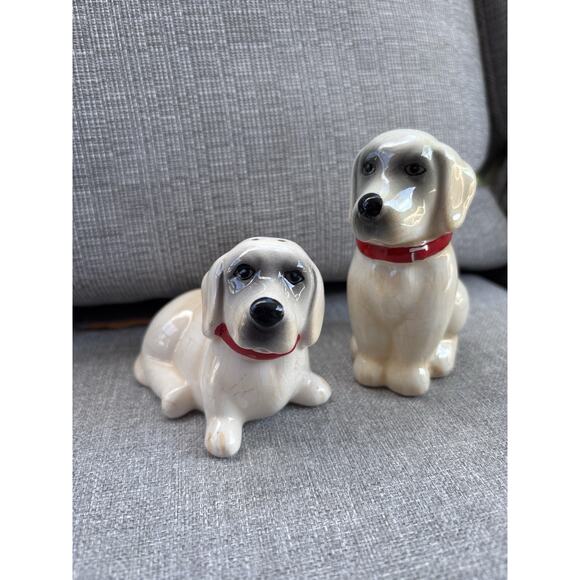 Vintage MCM ceramic puppy dog Salt And Pepper Shakers - Picture 5 of 10